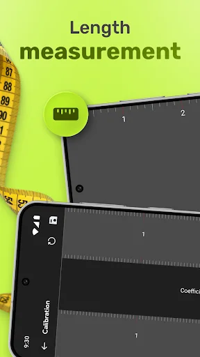 Bubble Level app displaying measurement scales and rulers for length measurement and tool positioning