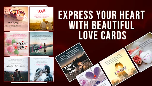 Express your heart with beautiful love card templates showcasing romantic designs and couple photos