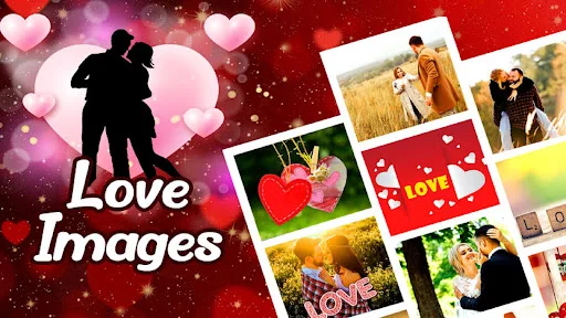Love Images gallery with romantic photo frame templates for creating love photo frames and couple pictures