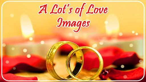 A Lot's of Love Images with golden wedding rings and romantic bokeh background for love image collection