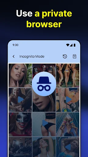 Photo Lock app private incognito browser mode for secure browsing with hidden photo gallery