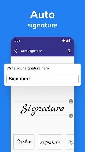 Auto signature generator creating digital signature styles from text input for instant name signature